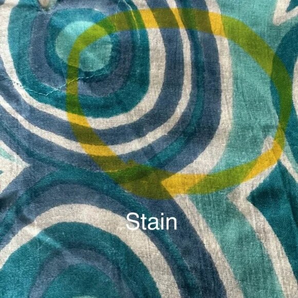 Blue and White Patterned Cotton Tunic Top Size S - Picture 2 of 9